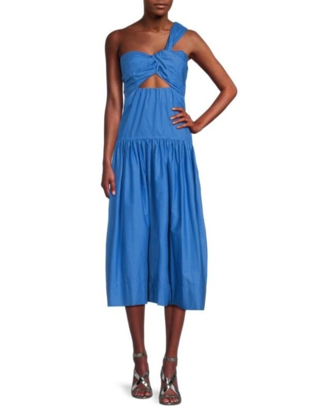 A.L.C. Aubrey Cutout One Shoulder Midi Dress